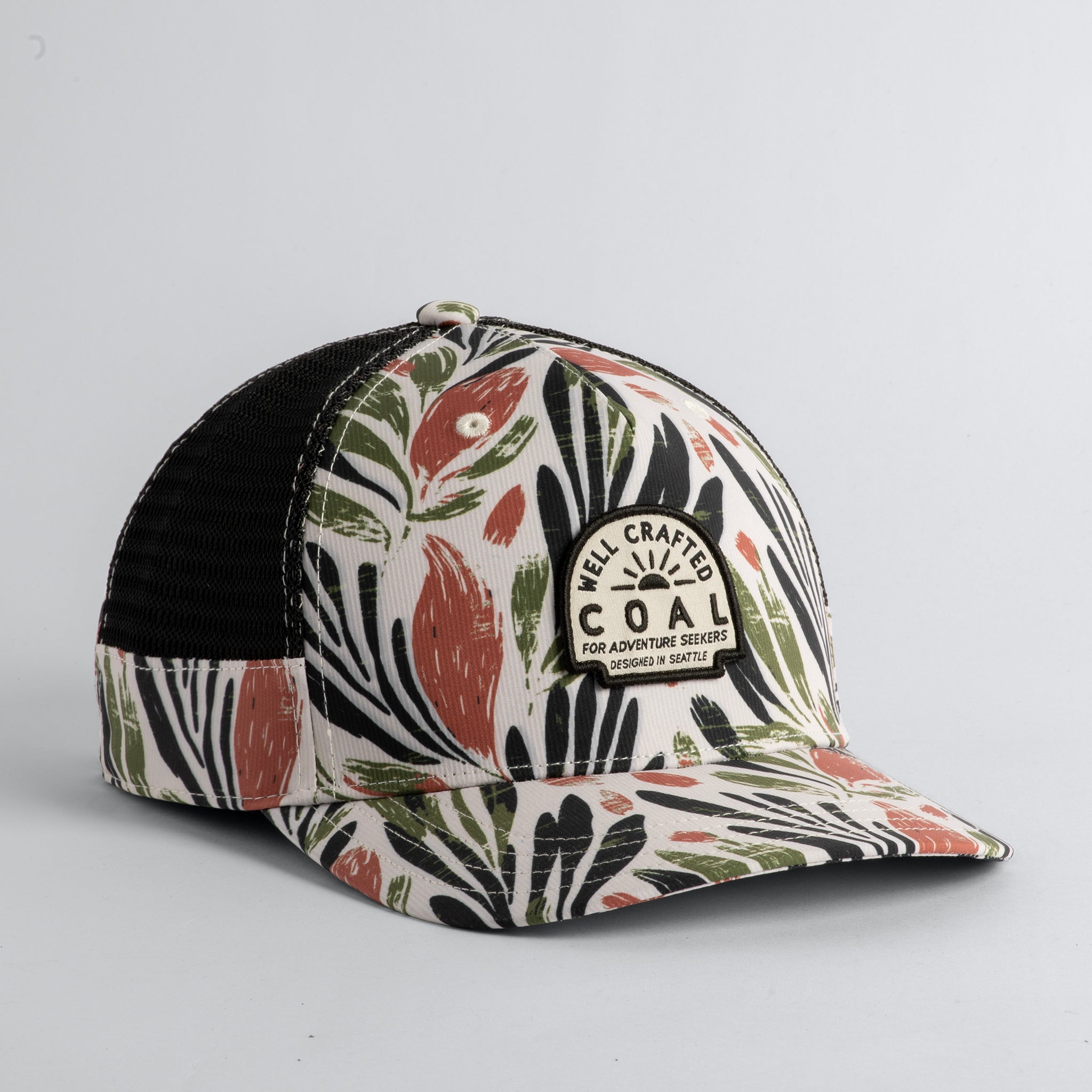 Coal Headwear Snapback Hat Tan Floral Outdoorsy Cap Gorpcore Athletic Granola Coal Headwear Hilltop Hat - Als.com main image 3