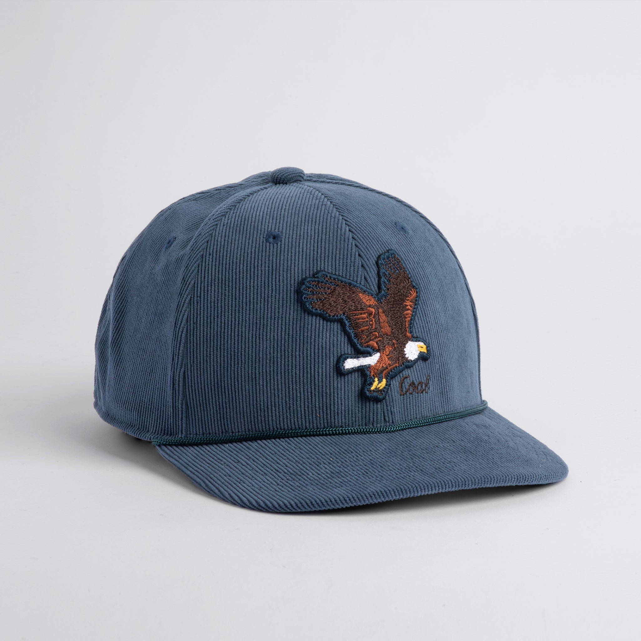 Custom Eagles Vintage Green Brim with Rope Snapback Hat Cap