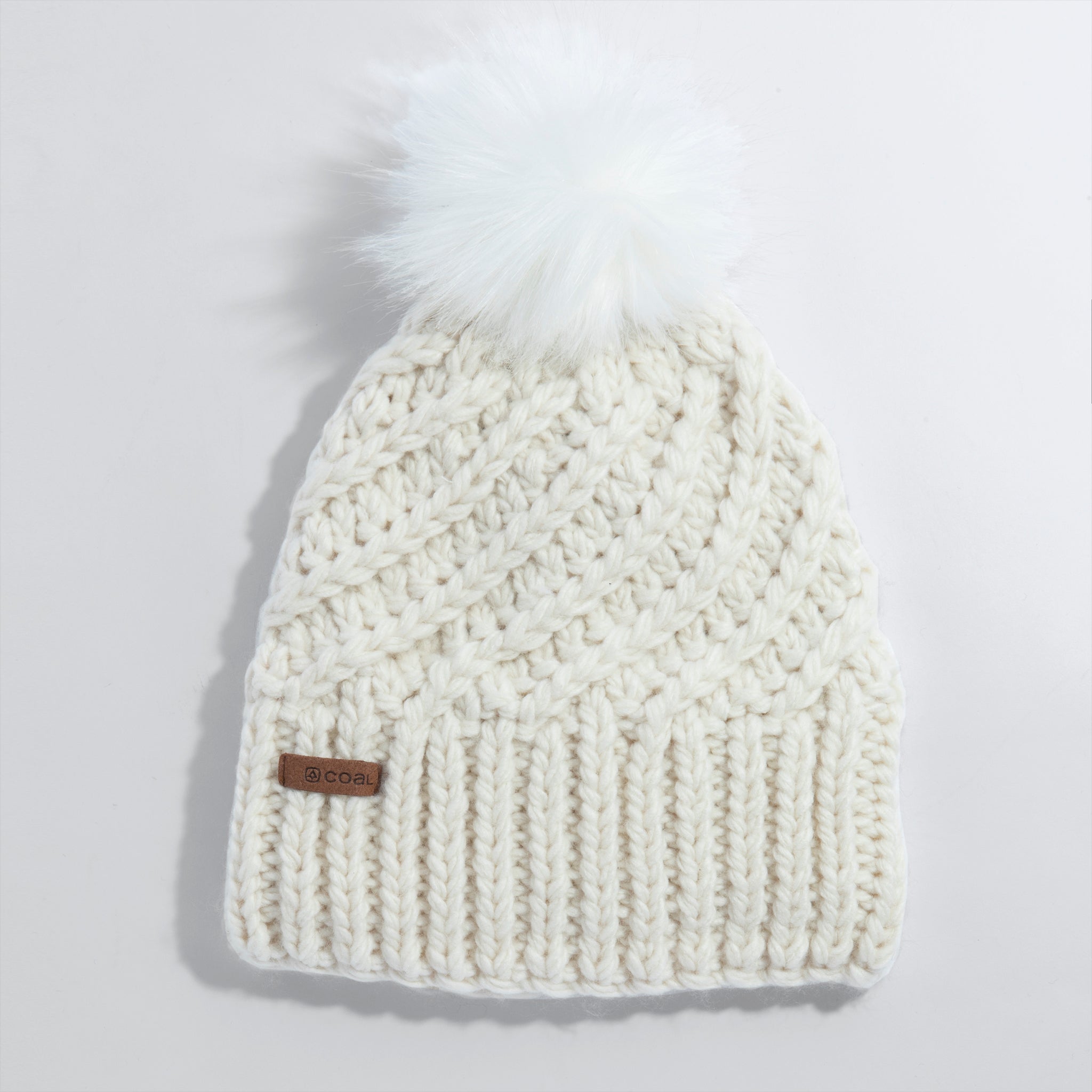 The Maizy Knit Faux Fur Pom Womens Beanie