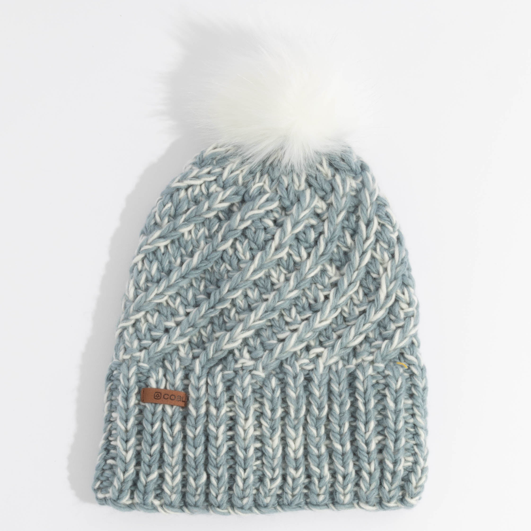 The Maizy Knit Faux Fur Pom Womens Beanie – Coal Headwear