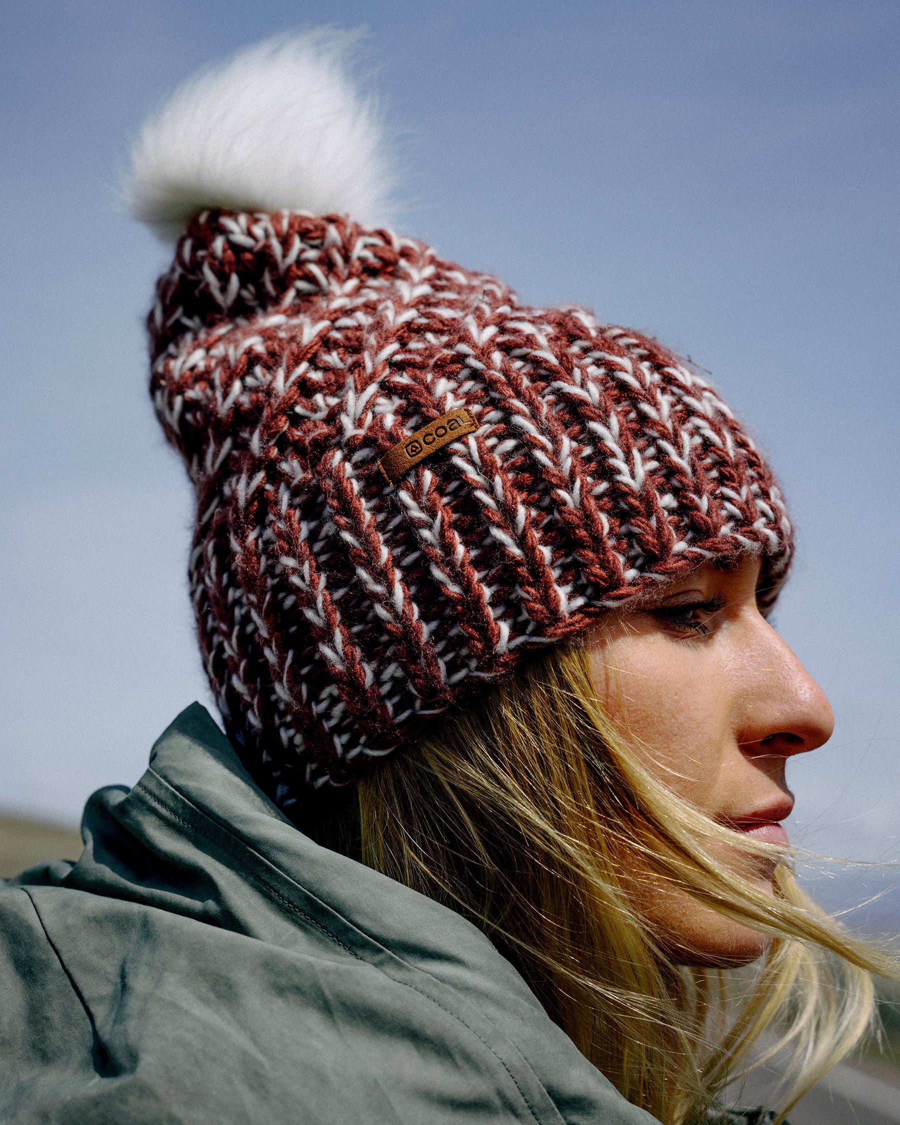 The Maizy Knit Faux Fur Pom Womens Beanie