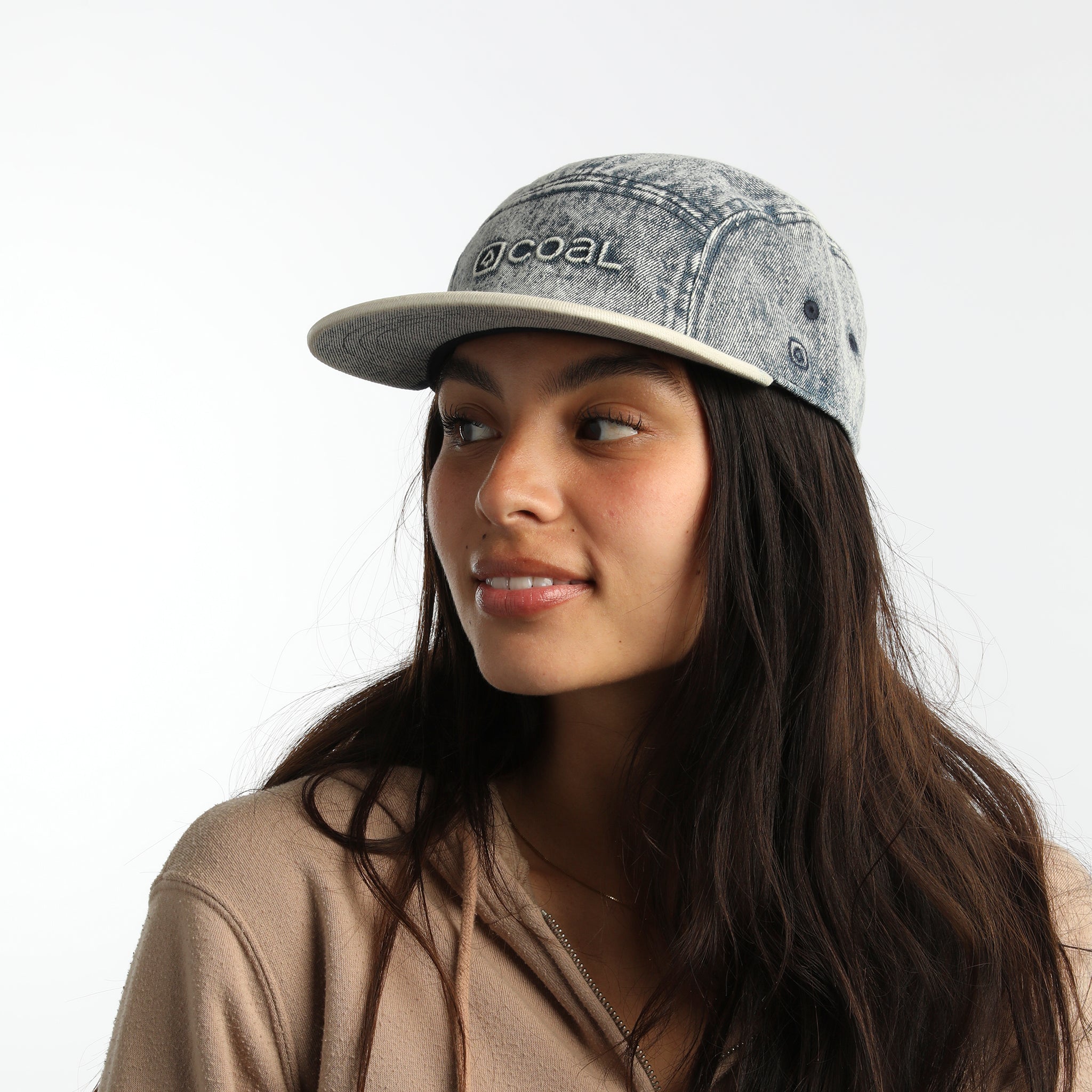 The Edison Washed 5 Panel Hat | Coal Headwear Light Acid Wash