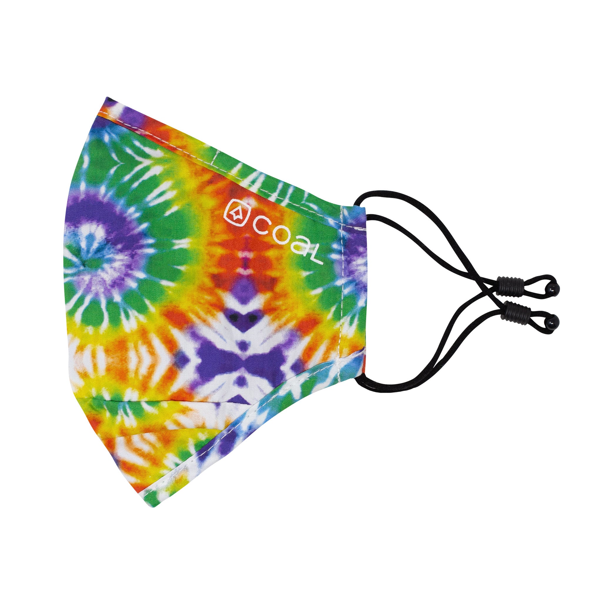The Ergo Face Mask with Filter Pocket - Tie Dye Print, Rainbow